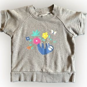 Kids short-sleeve sweater, size 5, Hanna Anderson, minimal wear, like-new